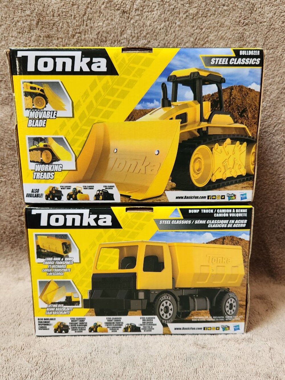 TONKA Steel Classics Toy Dump Truck and Bulldozer = NEW - Picture 2 of 8